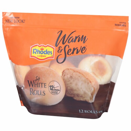 Rhodes Warm & Serve Frozen Soft White Rolls Perspective: right