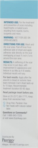 Scaraway® Clear Silicone Scar Sheets Perspective: right