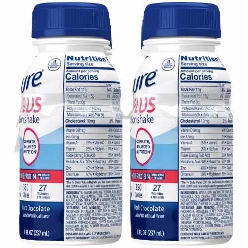 Ensure® Plus Dark Chocolate Ready-to-Drink Nutrition Shake Perspective: right