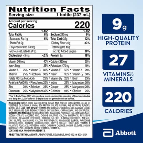 Ensure Original Coffee Latte Ready-to-Drink Nutrition Shakes Perspective: right