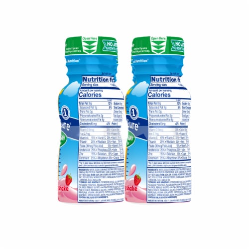 PediaSure Grow & Gain with Fiber Strawberry Shake Drink Perspective: right