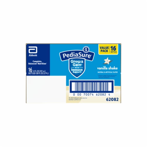 PediaSure® Grow & Gain Vanilla Nutrition Shakes Perspective: right