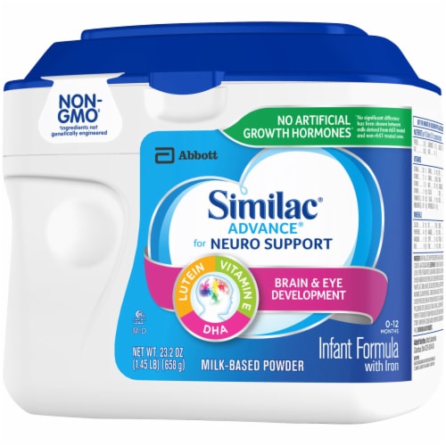 Similac Advance Infant Non-GMO Milk-Based Powder Formula with Iron Perspective: right