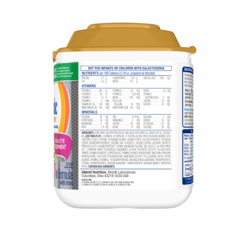 Similac Pro-Sensitive Non-GMO with 2'-FL HMO Infant Formula Powder with Iron Perspective: right