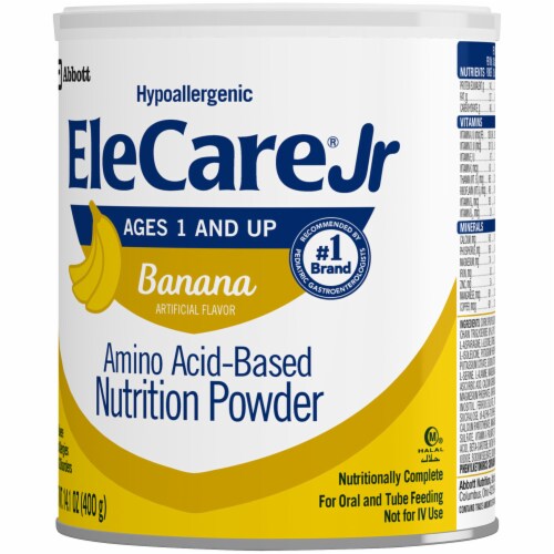 EleCare® Junior Banana Amino Acid-Based Nutrition Powder Perspective: right