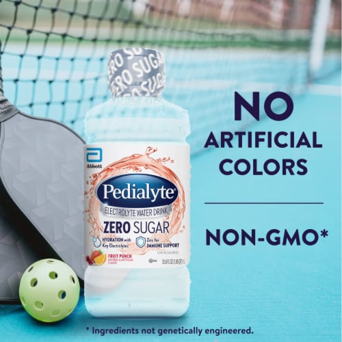 Pedialyte® Zero Sugar Fruit Punch Electrolyte Water Drink Perspective: right