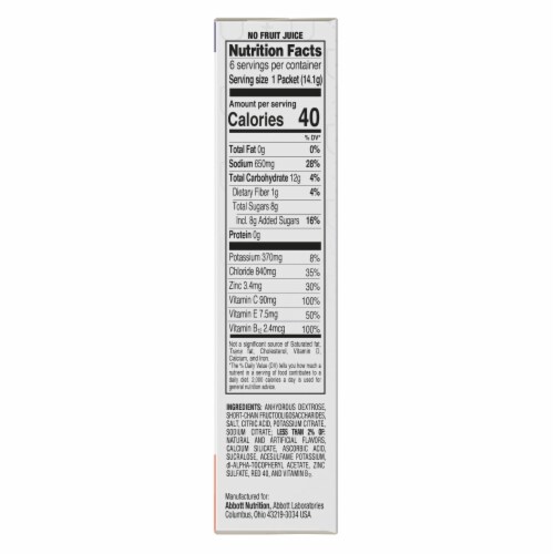 Pedialyte® Fruit Punch Immune Support Electrolyte Powder Perspective: right