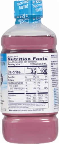 Pedialyte® Grape Electrolyte Solution Drink Perspective: right