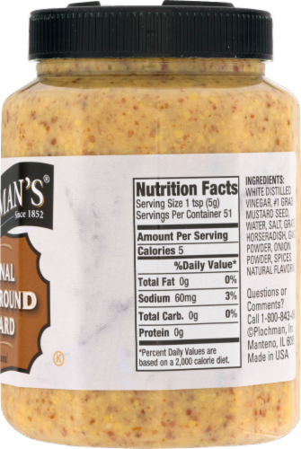 Plochman's® All Natural Original Stone Ground Mustard Perspective: right