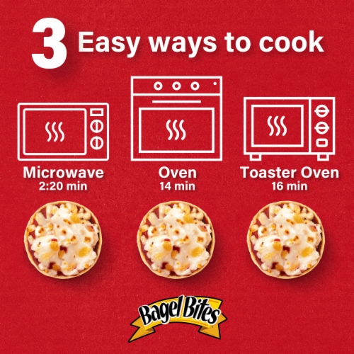 Bagel Bites Three Cheese Mini Pizza Bagel Frozen Snacks Perspective: right