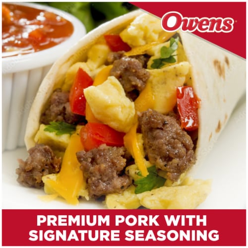Owens Premium Pork Breakfast Hot Sausage Roll Perspective: right