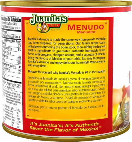 Juanita’s Foods Ready to Serve Original Menudo Soup, 94 oz Can Perspective: right