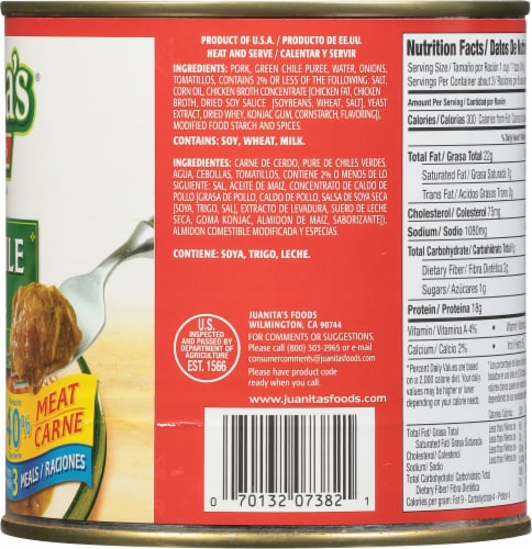Juanita's® Pork Chile Verde Sauce Perspective: right