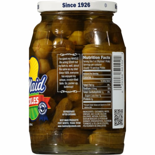 Best Maid Whole Sour Pickles Perspective: right