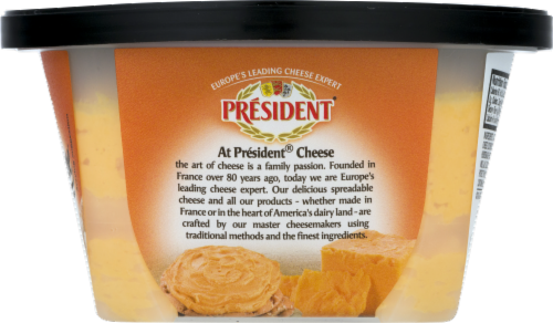 President Cheddar Horseradish Pub Cheese Perspective: right