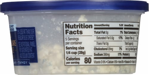 Treasure Cave Reduced Fat Crumbled Blue Cheese Perspective: right