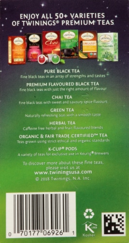 Twinings of London Nightly Calm Decaffeinated Green Tea Bags Perspective: right