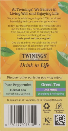 Twinings® Of London Lemon & Ginger Herbal Tea Bags Perspective: right