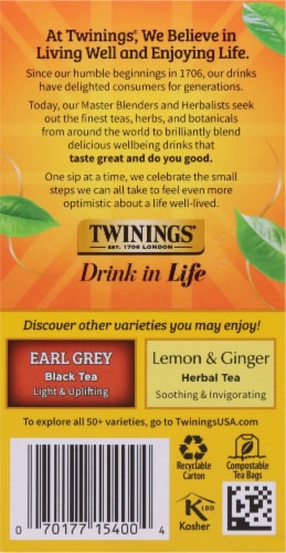 Twinings Of London® Lady Grey Black Tea Bags Perspective: right