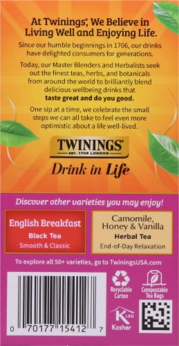 Twinings Of London® Darjeeling Pure Black Tea Bags Perspective: right