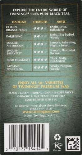 Twinings Of London Prince of Wales Pure Black Tea Bags Perspective: right