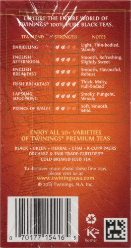 Twinings Of London Ceylon Orange Pekoe Pure Black Tea Bags Perspective: right