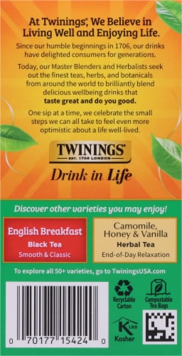 Twinings Of London® Irish Breakfast Pure Black Tea Bags Perspective: right