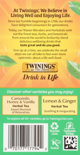 Twinings Of London Decaffeinated Green Tea Bags Perspective: right