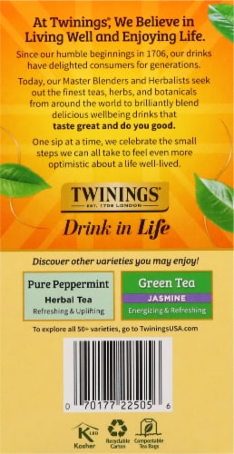 Twinings® Tea Lemon & Ginger Herbal Tea Perspective: right