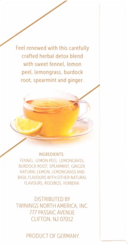Twinings of London Renew Burdock Root Fennel Lemon & Ginger Tea Bags Perspective: right
