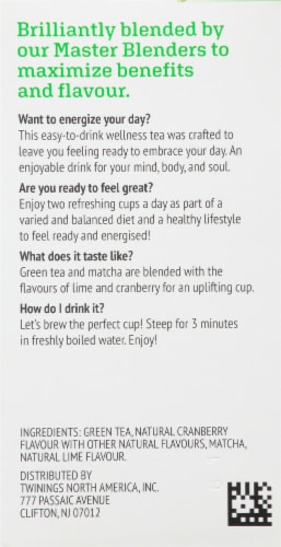 Twinings of London® Energize Matcha Tea Bags Perspective: right