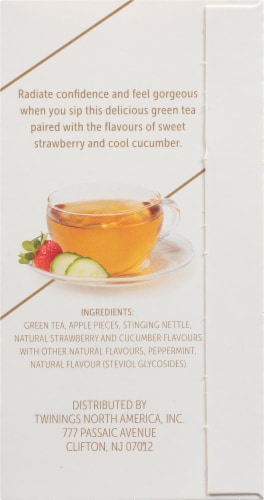 Twinings of London® Glow Nettle Strawberry & Cucumber Green Tea Perspective: right