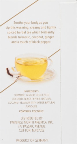 Twinings Of London Comfort Turmeric Coconut & Ginger Herbal Tea Bags Perspective: right