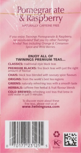 Twinings Of London Pomegranate & Raspberry Herbal Tea Bags Perspective: right