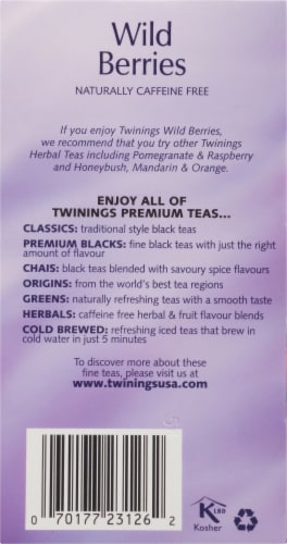 Twinings Of London Wild Berries Herbal Tea Bags Perspective: right