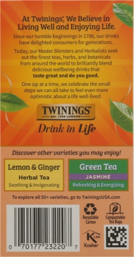 Twinings® Peach & Orange Herbal Tea Perspective: right