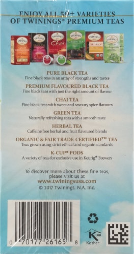 Twinings Of London Cold Brewed English Classic Unsweetened Black Iced Tea Bags Perspective: right