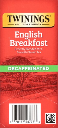 Twinings Of London Decaffeinated English Breakfast Pure Black Tea Bags Perspective: right
