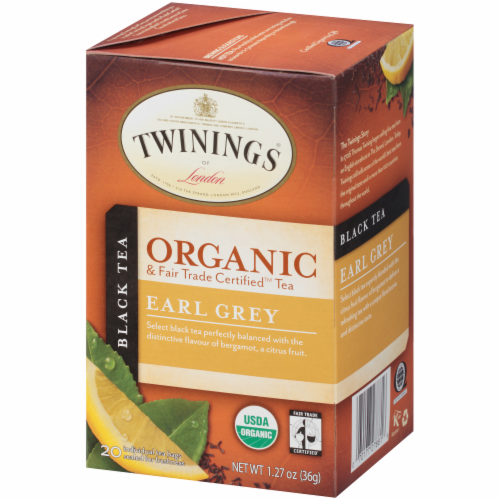 Twinings Of London Organic Earl Grey Black Tea Bags Perspective: right