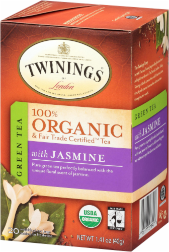 Twinings Of London Organic Jasmine Green Tea Bags Perspective: right