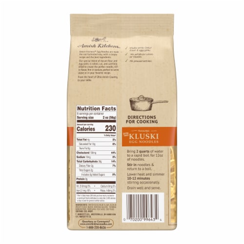 Amish Kitchens® Homestyle Extra Thick Kluski Egg Noodles Perspective: right