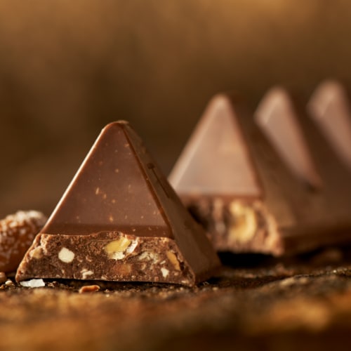 Toblerone Milk Chocolate With Honey And Almond Nougat Bar Perspective: right