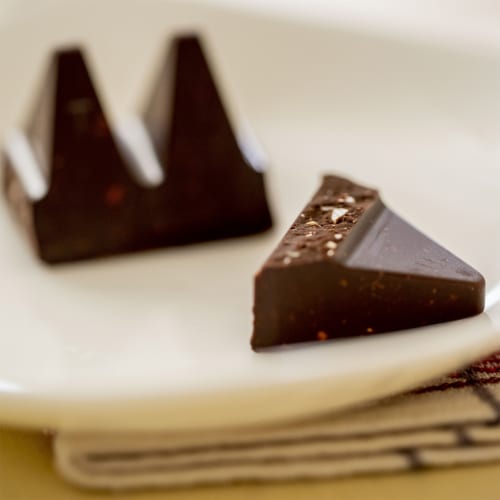 Toblerone Dark Chocolate Bar With Honey And Almond Nougat Perspective: right