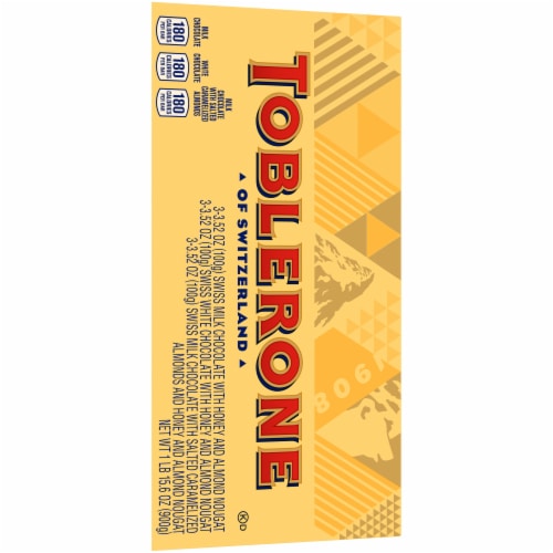 Toblerone Swiss Chocolates with Honey & Almond Nougat Variety Gift Box Perspective: right
