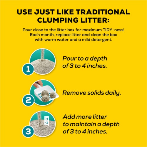 Purina Tidy Cats Lightweight Clumping Cat Litter Odor Control Free and Clean Unscented Perspective: right