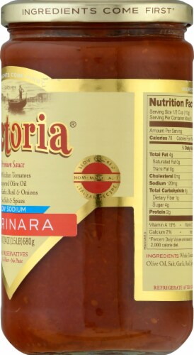 Victoria® Low Sodium Premium Marinara Sauce Perspective: right