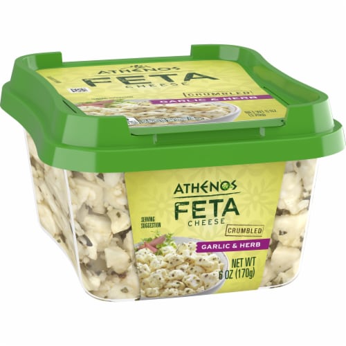 Athenos Garlic & Herb Crumbled Feta Cheese Perspective: right