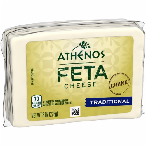 Athenos Traditional Feta Cheese Chunk Perspective: right