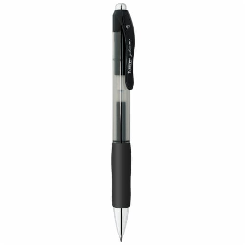 BIC Gelocity Pro Black Gel Pens, Medium Point (0.7 mm), Smooth Smear-Resistant Black Ink Perspective: right
