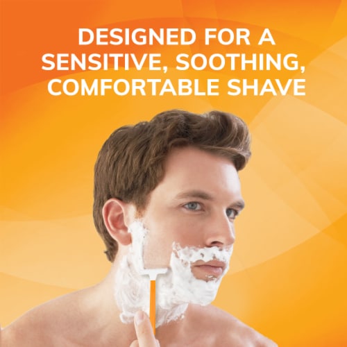 BIC® Sensitive® Single-Blade Disposable Razors Perspective: right